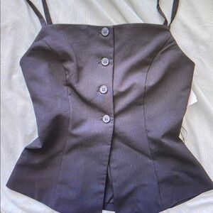 Elegant Black Button-Down Women's Top